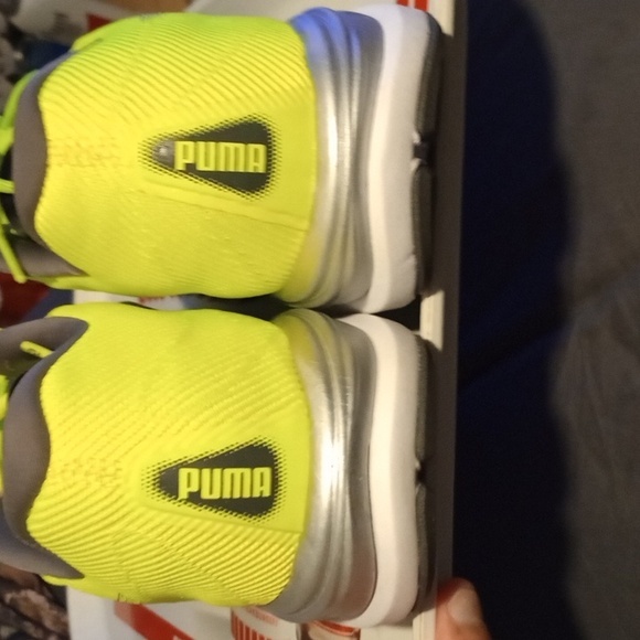 Mens Puma Nitro Velocity 2, NWOT, Neon Green & Silver,Gray Size 11.5, main image 6